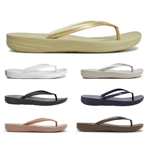 FitFlop Womens Sandals Iqushion Casual Toe-Post Slip-On Open-Back Rubber - Picture 1 of 29