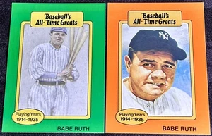 1987 Hygrade Babe Ruth New York Yankees MLB HOFer Tarjetas Coleccionables de Béisbol ¡Lote X2! - Imagen 1 de 4