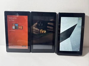 Lot Of 3 Amazon Kindle Fire 7 - SR043KL - 7" HD 7th Gen Kindle Tablet - TESTED - Picture 1 of 5