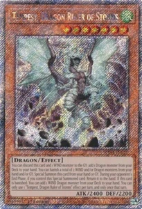 Yu-Gi-Oh! TCG Tempest, Dragon Ruler of Storms RA03-EN011 Platinum Secret Rare  - Picture 1 of 2