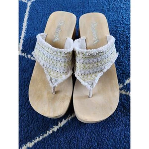 Y2k Skechers Cali Women's Boho Platform Sandals 8  - Picture 1 of 7