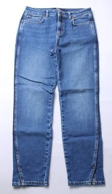 Pantalones de mezclilla para mujer Boden tiro alto calce ajustado Edimburgo AC2 lavado medio azul talla: EE. UU.:8 Foto 1 de 4