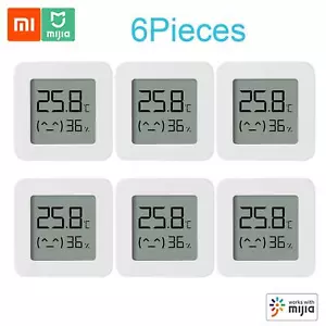 6pcs Xiaomi BT Thermometer 2 Smart Electric Digital Hygrometer Humidity Sensor - Picture 1 of 12