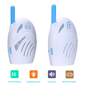 Portable 2.4GHz Wireless Digital Audio Baby Monitor Two-Way Talk Long Range L6D4 - Picture 1 of 11