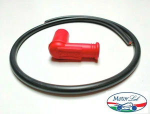 Pipetta cappuccio Champion + 60 cm cavo candela nero Ape Vespa Moto Cross Enduro - Foto 1 di 1
