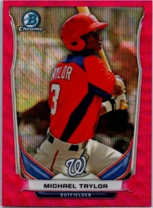 2014 Bowman Chrome #BCP40 Michael Taylor Pink Wave Refractors #/65 #/150 - Bild 1 von 2