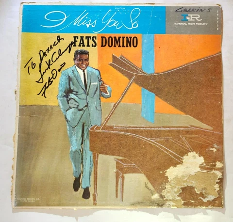 FATS DOMINO Autograph - Hand Signed on an Album Cover - "I Miss You So" Cover