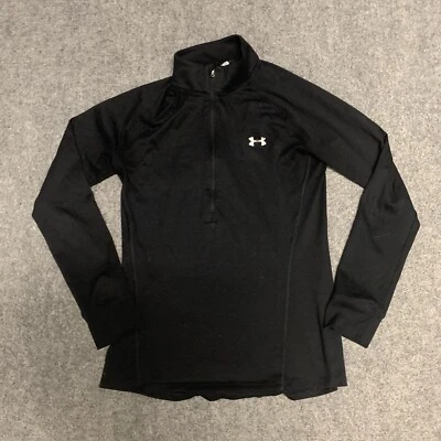 Under Armour Talla Mediana Semi Ajustada Mujer HeatGear 1/4 Cremallera Calce Suelto Negro Foto 1 de 4