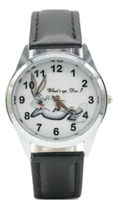 Bugs Bunny Orologio da polso con cinturino in pelle nera - Foto 1 di 1