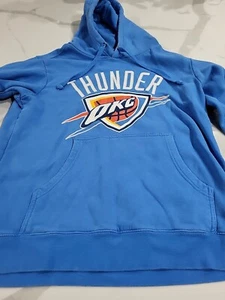 NBA OKC Thunder Blue Hoodie Sweatshirt Size Medium - Picture 1 of 4