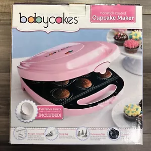 Babycakes CC-8C Cupcake Maker 8 Cupcakes Antiaderente Panettiere Carino Rosa *LEGGI* - Foto 1 di 7