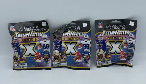 3 TeenyMates NFL Series X Figures - Lot of 3 Sealed Blind Bags Cover