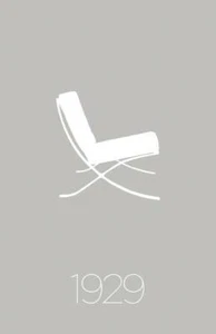Poster - 1929 Barcelona Chair Design, Mid-Century Modern Art, 4 Sizes - Picture 1 of 21