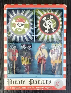 Meri Meri Pirate Parrrty Cupcake Wrappers and Toppers - Picture 1 of 3
