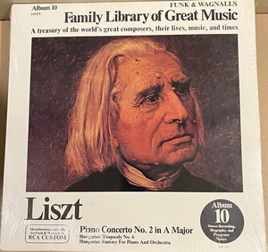 FUNK & WAGNALLS FAMILY LIBRARY OF GREAT MUSIC ~ALBUMIN 10~LISTZ, FW-310, Sealed. - Picture 1 of 2