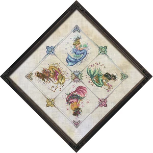 Bella Filipina Cross Stitch Pattern Seasons Mermaid Mandala BF059 - Picture 1 of 2