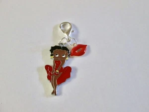 AFRICAN AMERICAN BETTY BOOP,LIPS,PURSE,ZIPPER PULL,BACKPACK,MEDICAL,LIPS,ER,ICU - Picture 1 of 2