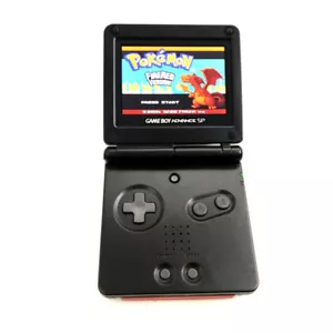 Black Game Boy Advance GBA SP Console AGS 101 Brighter Backlit LCD Console - Picture 1 of 5