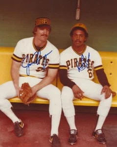 Autographed 8x10 JASON THOMPSON and TONY PENA Pittsburgh Pirates photo - COA - Picture 1 of 1