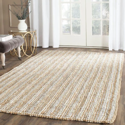 Safavieh Hand Woven Natural Fiber Collection Grey/Natural Area Rugs - NF447K - Image 1 of 3