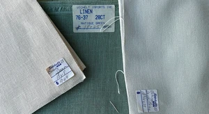 Assorted linen fabric 28 count cross stitch counted thread New - Picture 1 of 4