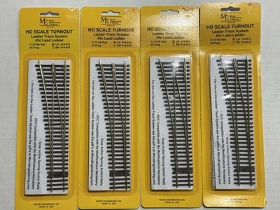 HO Lot of 4 Micro Engineering 14-814 Code 70 Left Hand #5 Lead Ladder Track - Image 1 of 3
