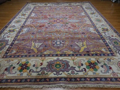 Turkish Oushak Rug,Modern Multicolored Area Rug,Handmade Bohemian Rug 9x12Ft - Image 1 of 4