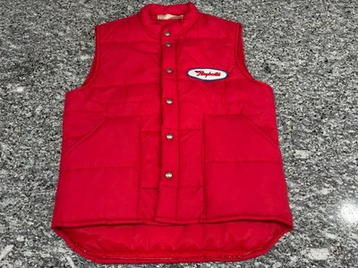 80’s VTG Puffer Vest Raybestos Red Mens Size Medium USA Made King Louie Pro Fit - Image 1 of 4