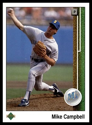 1989 Upper Deck #337 Mike Campbell Seattle Mariners Baseball Card - Image 1 of 2