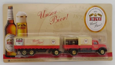 GRELL Ho 1/87 Camion Rimorchio Camion Magirus Sirius Birra Eku + Batteria IN Box - Immagine 1 di 4