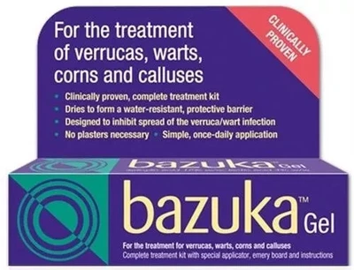 Bazuka Gel 5g For the treatment of verrucas, warts, corns and calluses (0009)