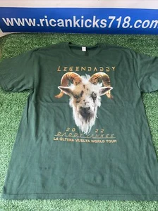 Daddy Yankee Legendaddy 2022 La Ultima Vuelta World Tour Green Size L Reggaeton - Picture 1 of 8
