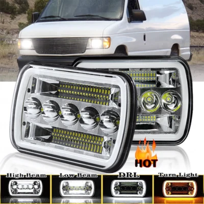 Faros LED sellados 5x7 7x6 pulgadas H4 para E150 Econoline E250 E350 Super Duty Foto 1 de 4
