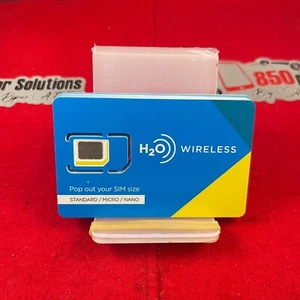 H2O Wireless Sim Card, w/ $30 plan included - 10GB Data, Unlimited Talk and Text - Picture 1 of 2