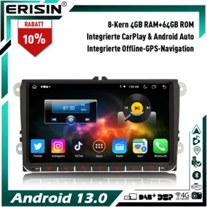 9" 8-Kern Android 13 CarPlay Navi Autoradio DSP für VW Caddy Golf 5 Passat Skoda - Bild 1 von 24