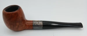 Vintage Imported Briar Sterling Silver Band Pipe - Picture 1 of 12
