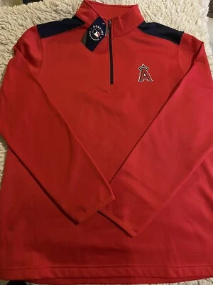 Los Angeles Angels Men’s 1/4 Zip Long Sleeve Sweater (Large) Retails For $85 - Image 1 of 4
