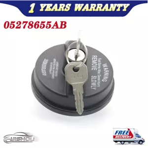 NEW 5278655AB Locking Gas Fuel Cap Fits For Chrysler Jeep Dodge Ram 2001-2021 - Picture 1 of 12