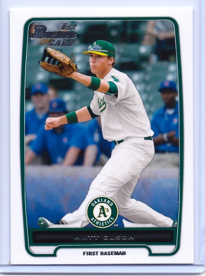 Tarjeta de novato Matt Olson 2012 Topps 1st Bowman #BDPP20 ¡con cargador superior! Foto 1 de 2