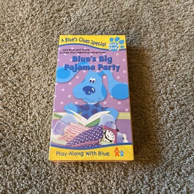 Blue's Clues Big Pajama Party VHS Tape FACTORY SEALED Nickelodeon Paramount 1999 - Image 1 of 3