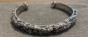 A&G Rock Silber Armreif Armband Kreuz Chrom Herzen Stil Schmuck .925 Silber - Bild 1 von 16