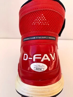 2010 Adidas Derick Favors PE Rookie Nets game worn and signed shoes w/ JSA COA - Image 1 of 4