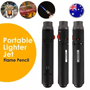 Flame Welding Torch Jet Lighter Windproof Refillable Butane Gas Baking Outdoor - Picture 1 of 10