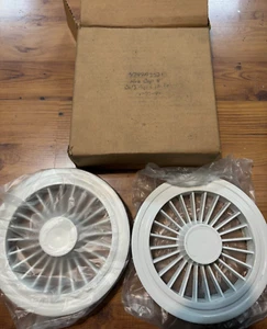 New Vintage Coleman Pop Up 8" Hub Cap Set Arctic White - Picture 1 of 3