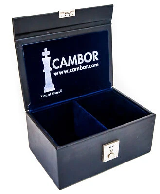 Leatherette Chess Storage Box Organizer Size 9" x 6" x 3 7/8" - Image 1 of 2