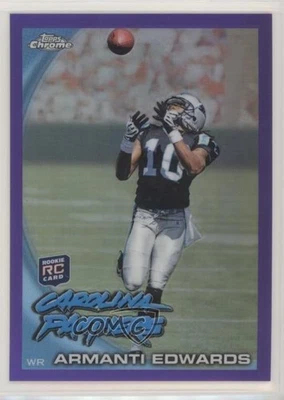 2010 Topps Chrome Retail Purple Refractor /555 Armanti Edwards #C136 Rookie RC - Image 1 of 2