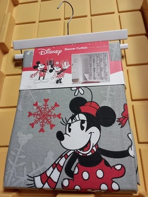 Disney Mickey Mouse Cortina de Ducha 72”x72” Navidad Minnie ❄️ Regalos Temporada Foto 1 de 4