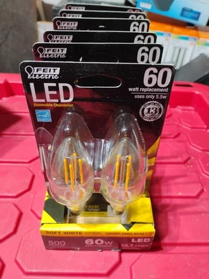 Feit Electric 5.5 Watt CTC Bulb E12 Base 2700K 1 Case 12 Bulbs, 6packs Of 2 Bulb - Image 1 of 4