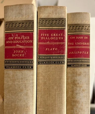 Walter Black Classics Club Lot of 3 Philosophy 1940s Plato, Locke, Aristotle — 第 1/4 张图片