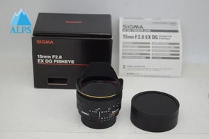 SIGMA 15mm F2.8 EX DG DIAGONAL FISHEYE Lens for Nikon F Mount w/ Box #251016q - Picture 1 of 11